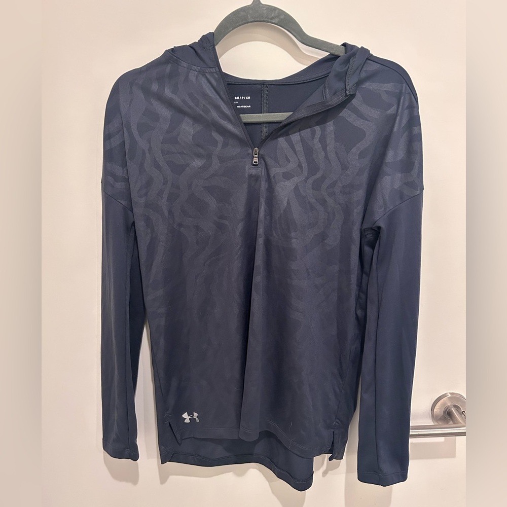 Under Armour HeatGear ½ Zip Hoodie – Size Small – Grey Performance Top